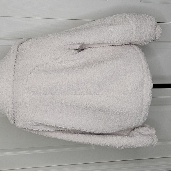 LULULEMON Women's White Cinchable Sherpa Jacket Size 4 - Picture 8 of 13